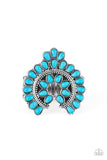 Paparazzi Trendy Talisman Blue Turquoise Ring - Glitzygals5dollarbling Paparazzi Boutique 
