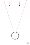 Center Of Attention Blue ~ Paparazzi Necklace - Glitzygals5dollarbling Paparazzi Boutique 