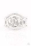 Paparazzi Treasure Chest Charm White Rhinestone Ring - Glitzygals5dollarbling Paparazzi Boutique 