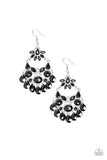 Paparazzi Garden Dream - Black Beads - White Rhinestones - Earrings - Glitzygals5dollarbling Paparazzi Boutique 