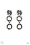 Paparazzi High Tech - White Rhinestones - Post Earrings - Fashion Fix Exclusive February 2020 - Glitzygals5dollarbling Paparazzi Boutique 