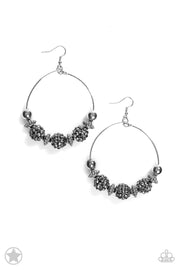 Paparazzi I Can Take A Compliment Silver Hematite Hoops - Glitzygals5dollarbling Paparazzi Boutique 
