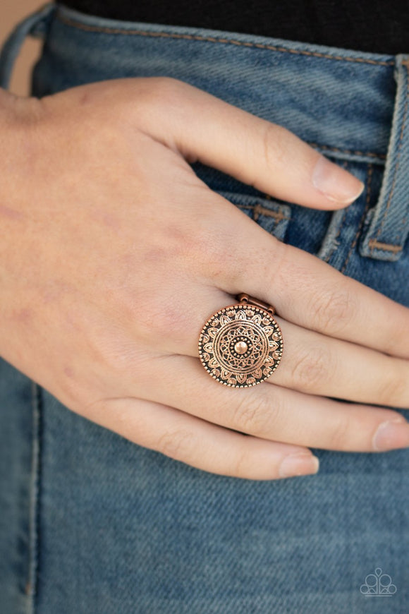 Paparazzi One in a MEDALLION - Copper Ring - Glitzygals5dollarbling Paparazzi Boutique 