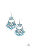 Paparazzi Garden Dream - Blue Stone - White Rhinestones - Earrings - 2019 Convention Exclusive - Glitzygals5dollarbling Paparazzi Boutique 