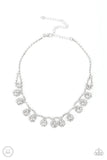 Paparazzi Necklace ~ Princess Prominence - White - Glitzygals5dollarbling Paparazzi Boutique 