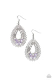 Paparazzi Instant REFLECT - Purple - Marquises Rhinestones - Silver Studded Filigree - Earrings - Glitzygals5dollarbling Paparazzi Boutique 