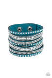 Paparazzi All Hustle and Hairspray - Blue Bracelet - Glitzygals5dollarbling Paparazzi Boutique 