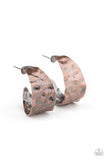 Paparazzi Put Your Best Face Forward - Copper - Earrings - Glitzygals5dollarbling Paparazzi Boutique 