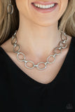 HAUTE-ly Contested Silver ~ Paparazzi Necklace - Glitzygals5dollarbling Paparazzi Boutique 