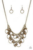 Warning Bells - brass - Paparazzi necklace - Glitzygals5dollarbling Paparazzi Boutique 