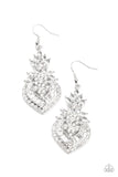 Paparazzi Royal Hustle White Earrings Life of the Party August 2021 - Glitzygals5dollarbling Paparazzi Boutique 