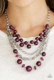 Paparazzi Rockin Rockette - Purple Pearls - Silver Chains - Necklace and matching Earrings - Glitzygals5dollarbling Paparazzi Boutique 