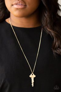 Paparazzi The Keynoter Gold Necklace - Glitzygals5dollarbling Paparazzi Boutique 