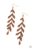 Lead From the Frond Copper ~ Paparazzi Earring - Glitzygals5dollarbling Paparazzi Boutique 