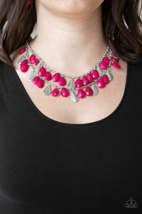 Life Of The FIESTA- Pink and Silver Necklace- Paparazzi Accessories - Glitzygals5dollarbling Paparazzi Boutique 