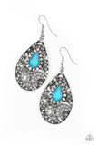 Paparazzi Modern Monte Carlo Blue Silver Earrings - Glitzygals5dollarbling Paparazzi Boutique 
