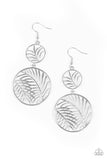 Paparazzi Palm Oasis Silver Earrings - Glitzygals5dollarbling Paparazzi Boutique 