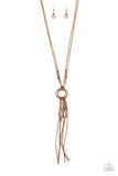 Paparazzi Necklace ~ Tasseled Trinket - Copper - Glitzygals5dollarbling Paparazzi Boutique 
