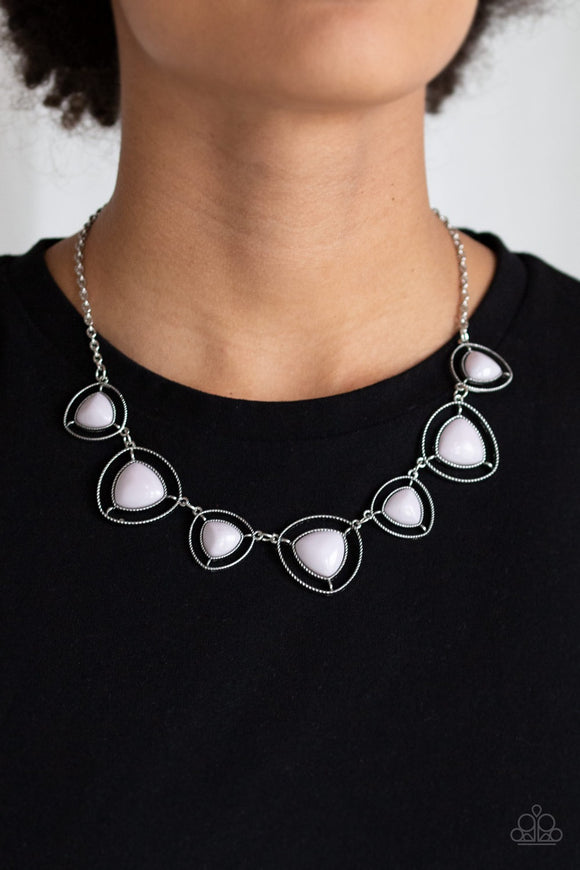 Paparazzi Make a Point Silver Gray Necklace - Glitzygals5dollarbling Paparazzi Boutique 