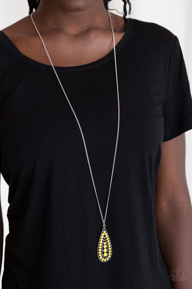 Paparazzi Tiki Tease Yellow Necklace - Glitzygals5dollarbling Paparazzi Boutique 