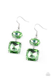 Paparazzi All ICE on Me Green Earrings - Glitzygals5dollarbling Paparazzi Boutique 