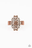 Paparazzi Full Of HAUTE Air - Copper - Antiqued Finish - Dainty Band - Ring - Glitzygals5dollarbling Paparazzi Boutique 