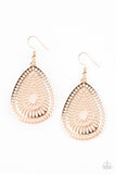 Paparazzi You Look GRATE! - Gold Teardrop Earrings - Glitzygals5dollarbling Paparazzi Boutique 