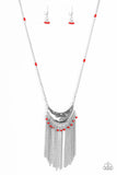 Paparazzi Desert Trance Red Necklace - Glitzygals5dollarbling Paparazzi Boutique 