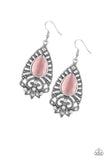 Paparazzi Majestically Malibu - Pink Moonstone Earrings - Glitzygals5dollarbling Paparazzi Boutique 