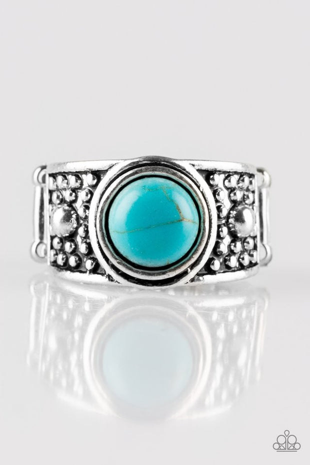 Summer Oasis Blue Ring - Glitzygals5dollarbling Paparazzi Boutique 