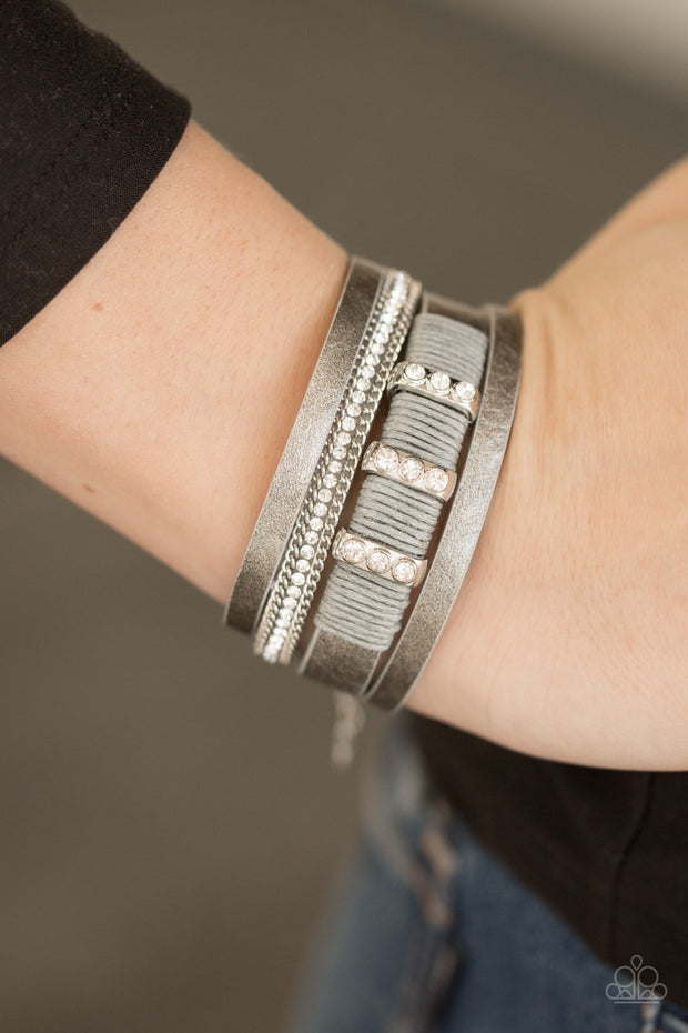 Paparazzi Fame Night Silver Bracelet - Glitzygals5dollarbling Paparazzi Boutique 