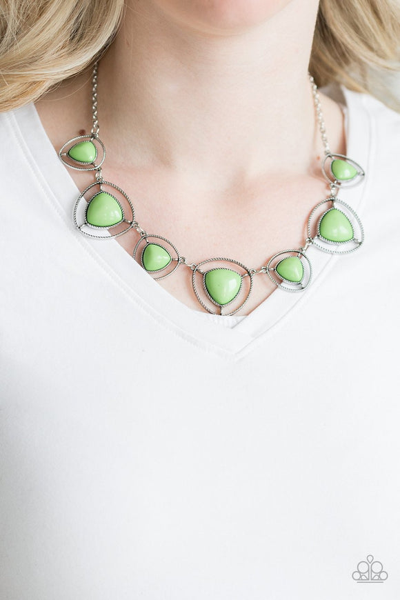 Paparazzi Make A Point Green Necklace - Glitzygals5dollarbling Paparazzi Boutique 