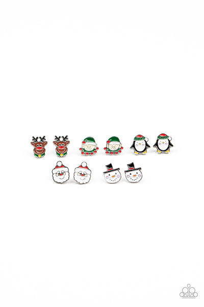 Paparazzi Starlet Shimmer Kids Christmas Earrings Pack of Ten - Glitzygals5dollarbling Paparazzi Boutique 
