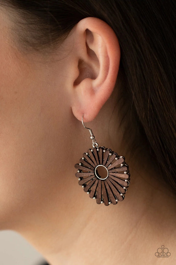 SPOKE Too Soon - brown - Paparazzi earrings - Glitzygals5dollarbling Paparazzi Boutique 