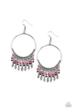 PAPARAZZI FLORAL SERENITY - PINK Earrings - Glitzygals5dollarbling Paparazzi Boutique 