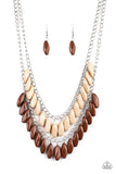 Beaded Boardwalk Brown – Paparazzi Necklace - Glitzygals5dollarbling Paparazzi Boutique 