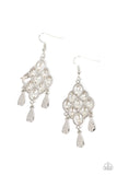 Sentimental Shimmer White ~ Paparazzi Earring - Glitzygals5dollarbling Paparazzi Boutique 