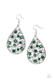Paparazzi Certainly Courtier Green Earrings - Glitzygals5dollarbling Paparazzi Boutique 