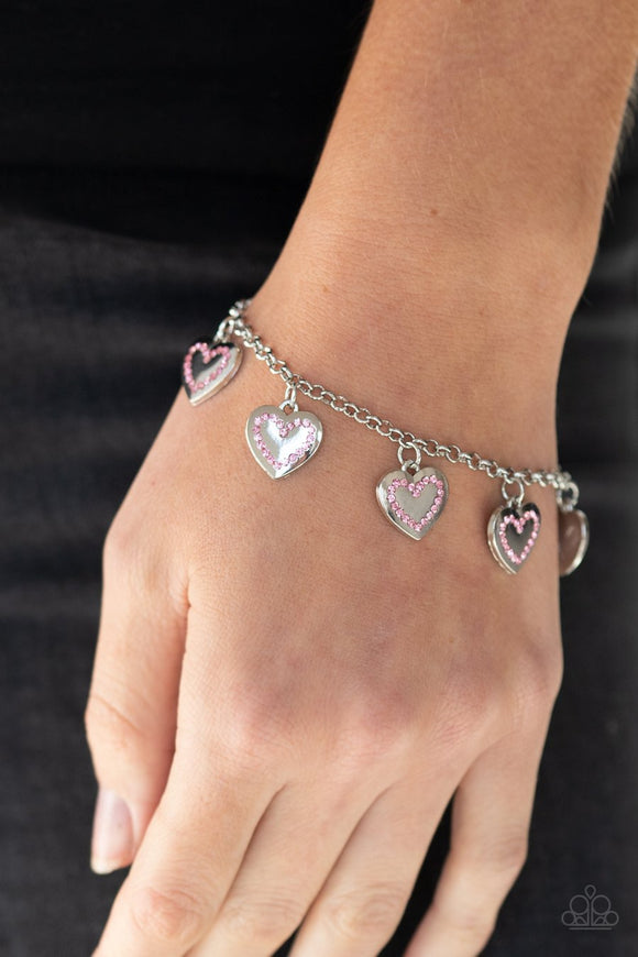 Matchmaker, Matchmaker - pink - Paparazzi bracelet hearts - Glitzygals5dollarbling Paparazzi Boutique 