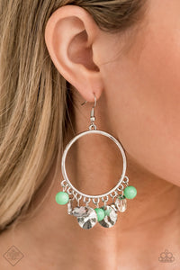 Paparazzi Chroma Chimes Green Fashion Fix Exclusive Earrings - Glitzygals5dollarbling Paparazzi Boutique 