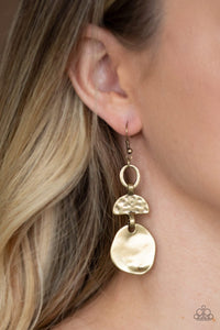 Paparazzi MELTING POT - BRASS EARRINGS - Glitzygals5dollarbling Paparazzi Boutique 