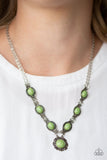 Paparazzi Desert Dreamin - Green - Embossed Filigree - Double Chain Necklace & Earrings - Glitzygals5dollarbling Paparazzi Boutique 