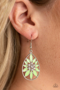 Paparazzi Floral Morals - Green Earrings - Glitzygals5dollarbling Paparazzi Boutique 