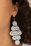 Paparazzi Metro Trend - Silver - Embossed Discs - Earrings - Glitzygals5dollarbling Paparazzi Boutique 