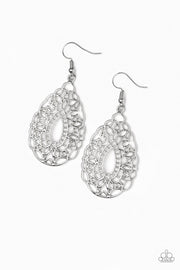 Paparazzi Wisteria Histeria Silver Earrings - Glitzygals5dollarbling Paparazzi Boutique 