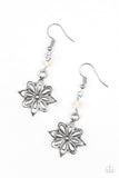 Cactus Blossom - white - Paparazzi earrings - Glitzygals5dollarbling Paparazzi Boutique 