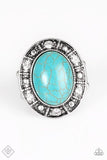 Paparazzi Rural Rivalry Blue Turquoise Fashion Fix Exclusive Ring - Glitzygals5dollarbling Paparazzi Boutique 