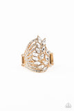 Paparazzi Clear-Cut Cascade - Gold Life of the Party Exclusive Ring - Glitzygals5dollarbling Paparazzi Boutique 
