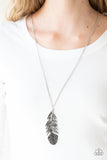 Paparazzi Free  Bird Silver Feather Necklace - Glitzygals5dollarbling Paparazzi Boutique 