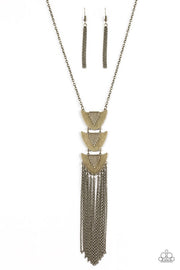 Paparazzi Paradise Prowess Brass Necklace - Glitzygals5dollarbling Paparazzi Boutique 